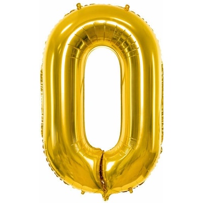 vybavsenaparty Fóliová číslice zlatá '0' 86 cm