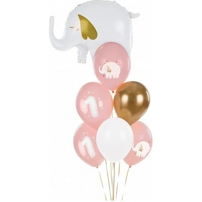 Party Deco SB14P 322 081J 6 Set balónov na prvý rôčik chlapček a dievčatko 30cm Dievča