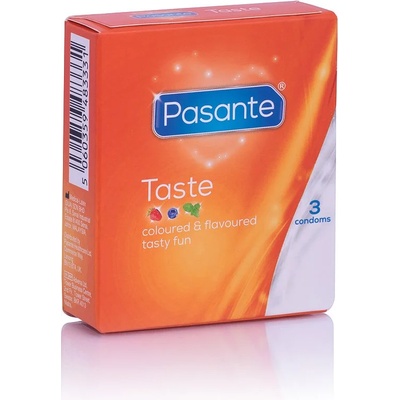 Pasante Taste Mix презервативи вкус Blueberry, Strawberry, Mint 3 бр