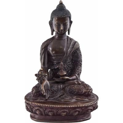 Sanu Babu Uzdravující Buddha, kovová soška, 21cm