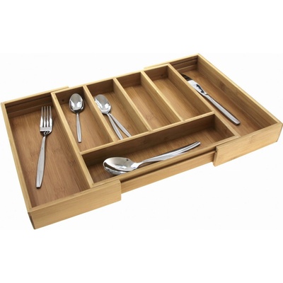KINGHoff Vložka/organizér do zásuvky, Rozšiřitelná vložka do zásuvky, 52/31X31Cm, Bambus, Kh-1218