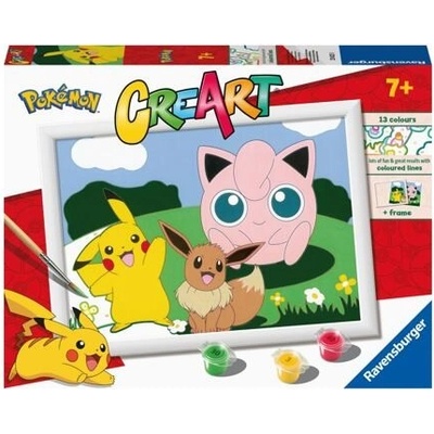 Zuty malování podle čísel Ravensburger CreArt Pokémoni