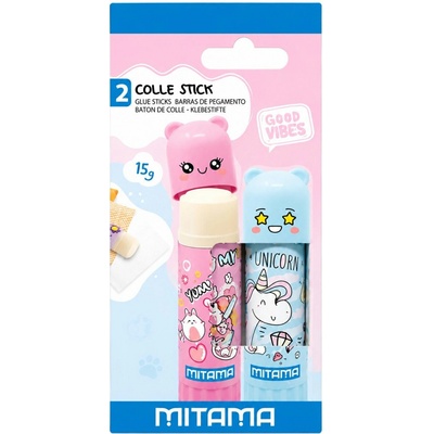 MITAMA lepiaca tyčinka 2× 15 g, ružová/tyrkysová