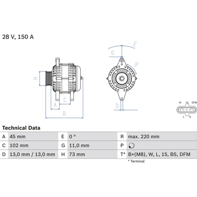 Alternátor BOSCH 0 986 084 470 (0986084470)