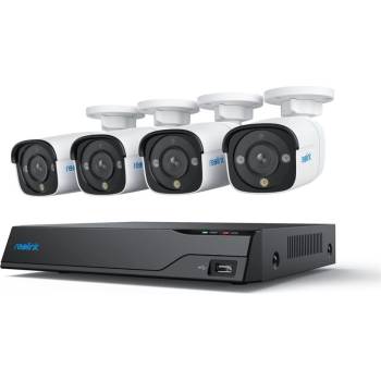 Reolink Комплект 4K IP камери Reolink NVS8-8MB4 с 4 тръбни камери и вграден твърд диск с капацитет 2TB