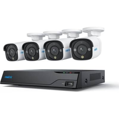 Reolink Комплект 4K IP камери Reolink NVS8-8MB4 с 4 тръбни камери и вграден твърд диск с капацитет 2TB