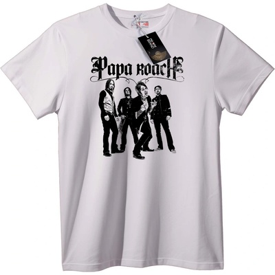 NOONEBRAND Тениска Група Papa Roach - 2XL, White