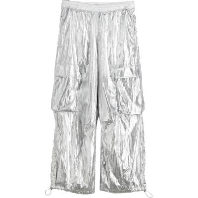 Bershka Карго панталон сребърно, размер M