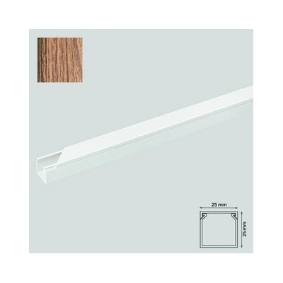 Canalux Žľab 25 x 25 mm dub