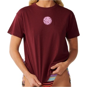 Rip Curl Дамска тениска Rip Curl Women's Icons Of Surf Relaxed Tee T-shirt - Dark Plum (916-4242-0414)