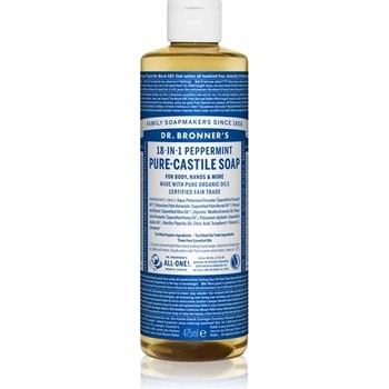 Dr. Bronner's tekuté univerzálne bio mydlo ALL-ONE Peppermint 475 ml