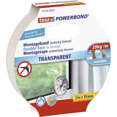 Tesa Powerbond 55744-00001-02 Montážna páska 5 m x 19 mm priehľadná 1 ks