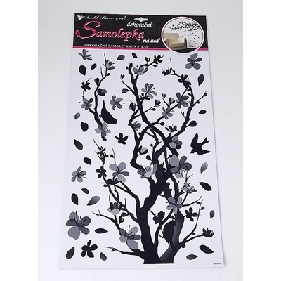 Anděl 10149 samolepící dekorace černošedá větvička 60x32cm – Hledejceny.cz