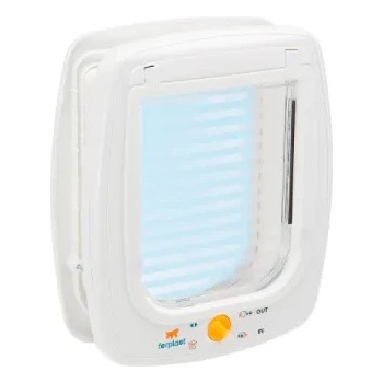 Ferplast Swing 9 - Вратичка за вграждане за котки и кучета с магнит, 26, 2 x 10, 2 x h 31, 2 см. бяла