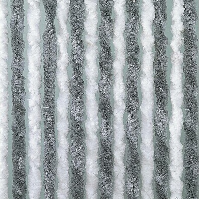 Dekorativní závěs proti hmyzu do dveří karavanu Brunner, 56 × 175 cm barva šedá/bílá