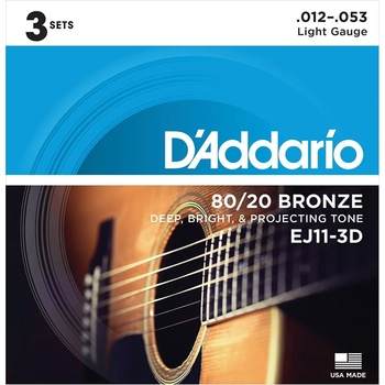 D'Addario EJ11-3D Струни за акустична китара (EJ11-3D)