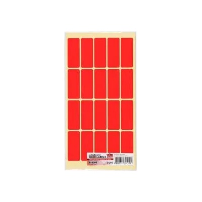Top Office Самозалепващи етикети за цени Top Office, 21 x 51 mm, 200 броя, Правоъгълна форма със заоблени ъгли, Червени, office1_1540140085