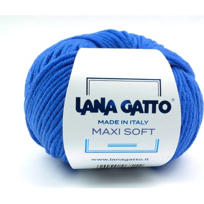 Lana Gatto pletací příze vlna merino MAXI SOFT kobaltově modrá
