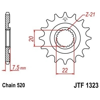 JT Sprockets JTF 1323-14 | Zboží Auto