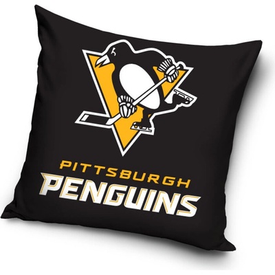 TipTrade Velurový Polštář NHL Pittsburgh Penguins 40x40