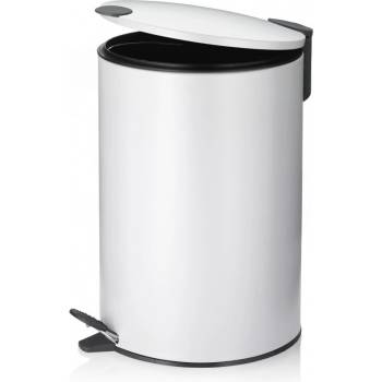 Kela Кош за отпадъци с педал Mats - бял - 12 л (KELA 10641)