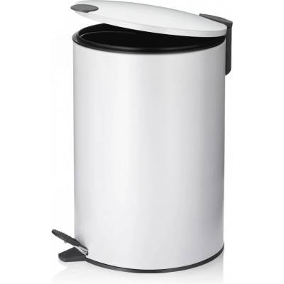 Kela Кош за отпадъци с педал Mats - бял - 12 л (KELA 10641)