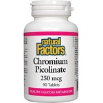 Natural Factors Chromium Picolinate 250 mcg, 90 Tablets