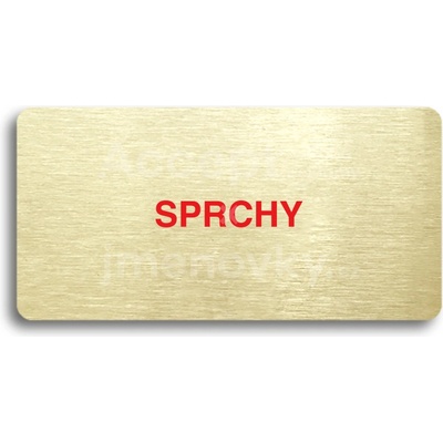 ACCEPT Piktogram SPRCHY - zlatá tabulka - barevný tisk bez rámečku