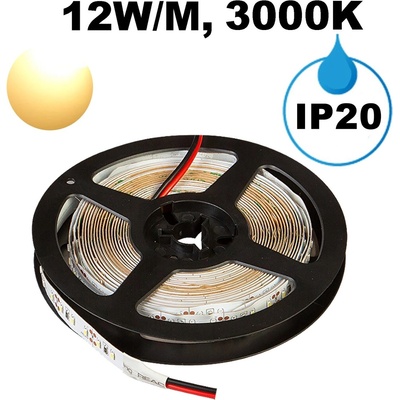 UltraLux Led ЛЕНТА, 12w/m, 3000k, 12v dc, smd3014, 120 leds/m (ng30120ww)
