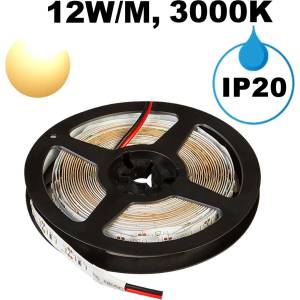 UltraLux Led ЛЕНТА, 12w/m, 3000k, 12v dc, smd3014, 120 leds/m (ng30120ww)