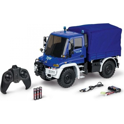 Tamiya-Carson MB Unimog U300 RTR THW 1:12