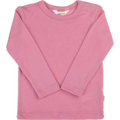 Joha Детски вълнен пуловер Joha Kid's Blouse with Long Sleeves Merino longsleeve - Pink - размер 120 (704-5943-0215)