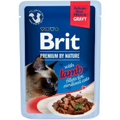 Brit Premium by Nature Cat Delicate Fillets in Gravy with Lamb for Sterilised 85 g