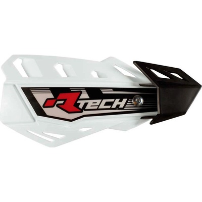 RACETECH (RTECH) chrániče páček FLX CROSS/ENDURO barva bílá (se 2 typy držáků na řídítka a rukojeti)