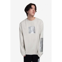 A-COLD-WALL Foil Grid LS T-Shirt šedá s potiskem ACWMTS111-BONE