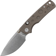 Vosteed Porcupine TiSlim S90V Stonewash+Antique Brasswash Titanium A4807