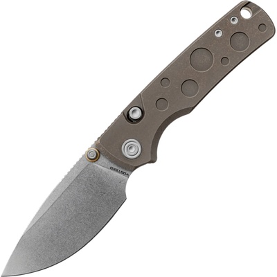 Vosteed Porcupine TiSlim S90V Stonewash+Antique Brasswash Titanium A4807