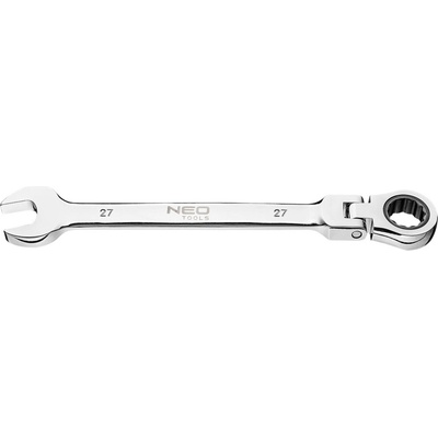 NEO Tools Kľúč plochý-očkový s kĺbom a račňou 27 mm 09-056