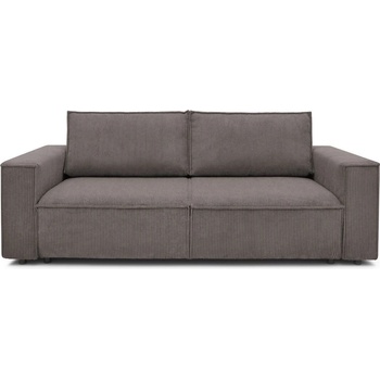 Bobochic Кафяво-сив сгъваем диван от рипсено кадифе 245 cm Nihad - Bobochic Paris (100838)