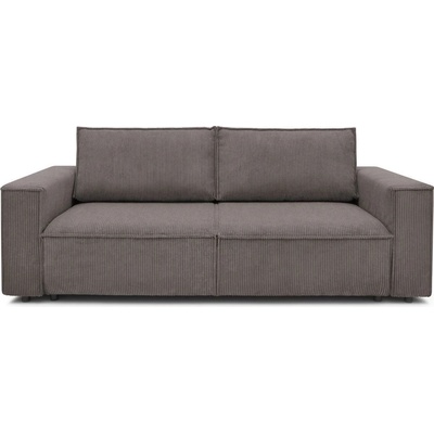 Bobochic Кафяво-сив сгъваем диван от рипсено кадифе 245 cm Nihad - Bobochic Paris (100838)