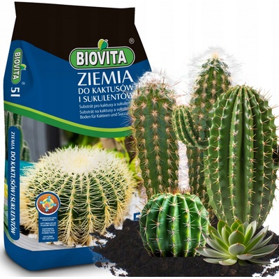 BIOVITA Substrát na kaktusy a sukulenty 5 l
