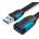Vention USB 3.0, (удължител, плосък, черен), 2 м, кабел