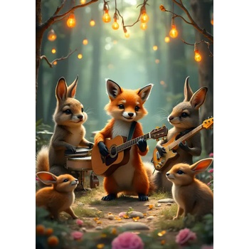 Bluebird Puzzle - Puzzle Concert in the Forest - 300 piese