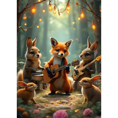 Bluebird Puzzle - Puzzle Concert in the Forest - 300 piese