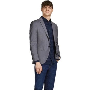 Jack & jones Сако Jack & jones Franco blazer - Grey (Light Grey Melange / Super Slim Fit)