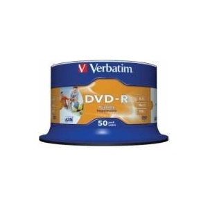 Verbatim DVD-R Inkjet Printable - 50 бр. шпиндел (4.7GB, 16x)