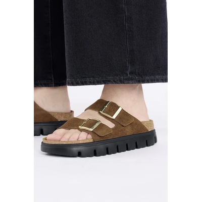 Birkenstock Велурени чехли Birkenstock Arizona Chunky Birkenstock x Papillio в кафяво с платформа 1028389 (1028389)