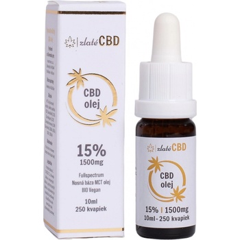 zlatéCBD Olej 15% Full spectrum 10 ml
