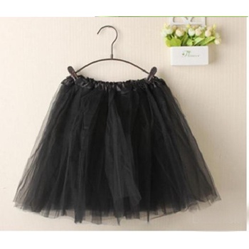 SISI 60529 TuTu sukňa dievčatá 3 vrstvová dĺžka 30 cm čierna