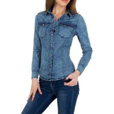 Gress Jeans Wear dámska rifľová košeľa modrá